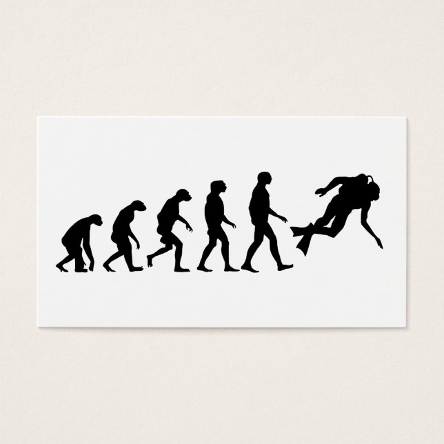 Cartes De Visite Évolution de la plongée sous-marine (Devant)