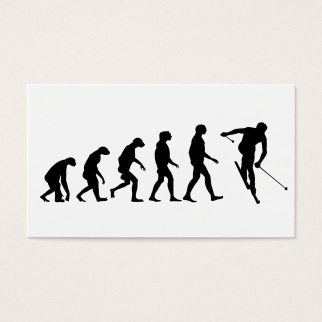 Cartes De Visite Évolution du ski (Devant)