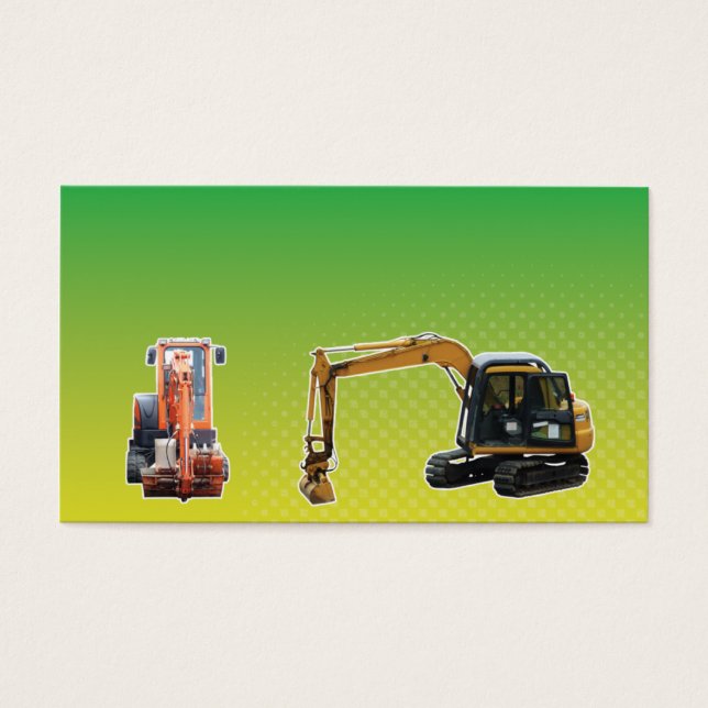 Cartes De Visite Excavateur mécanique de creuseur de construction (Devant)