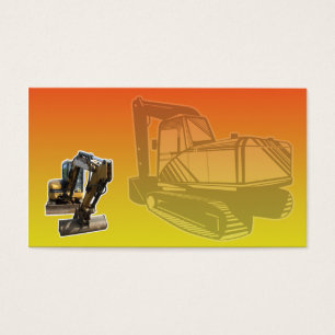 Cartes De Visite Excavatrice de bêcheur mécanique de construction