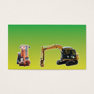 Cartes De Visite Excavatrice de bêcheur mécanique de construction