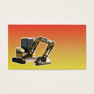 Cartes De Visite Excavatrice de bêcheur mécanique de construction