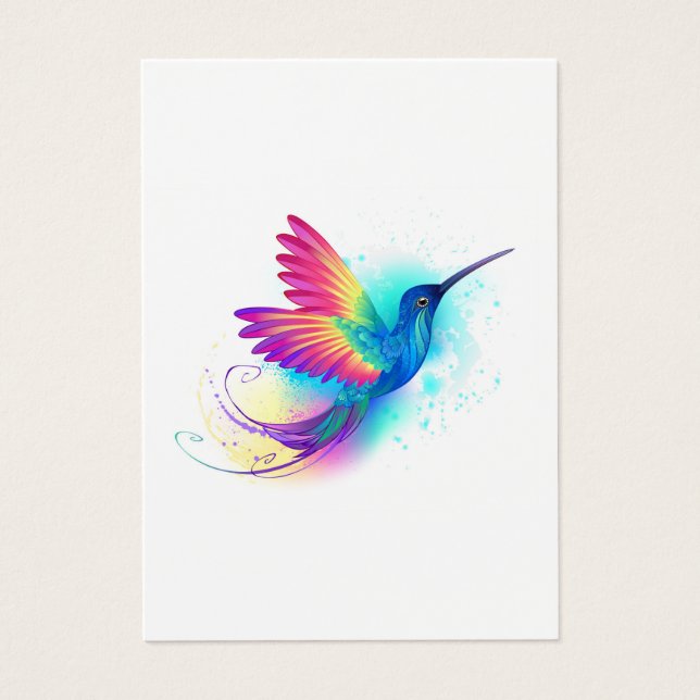 Cartes De Visite Exotic Rainbow Hummingbird (Devant)