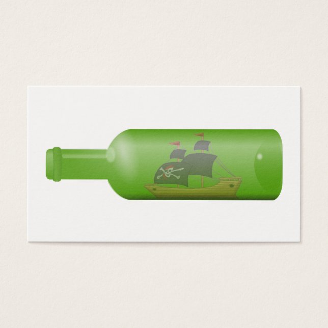Cartes De Visite Expédier dans une bouteille (Devant)