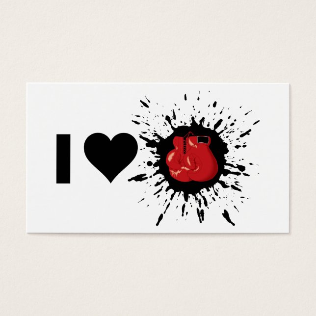 Cartes De Visite Explosive I Love Boxing (Devant)