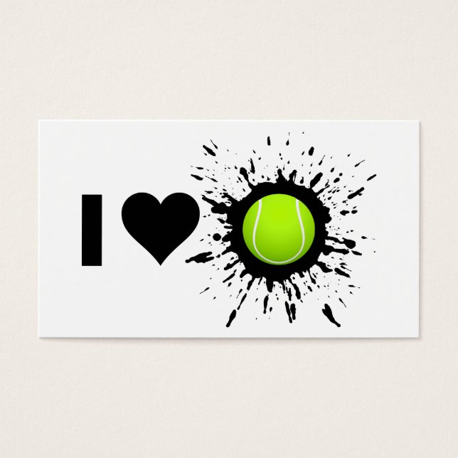 Cartes De Visite Explosive I Love Tennis (Devant)