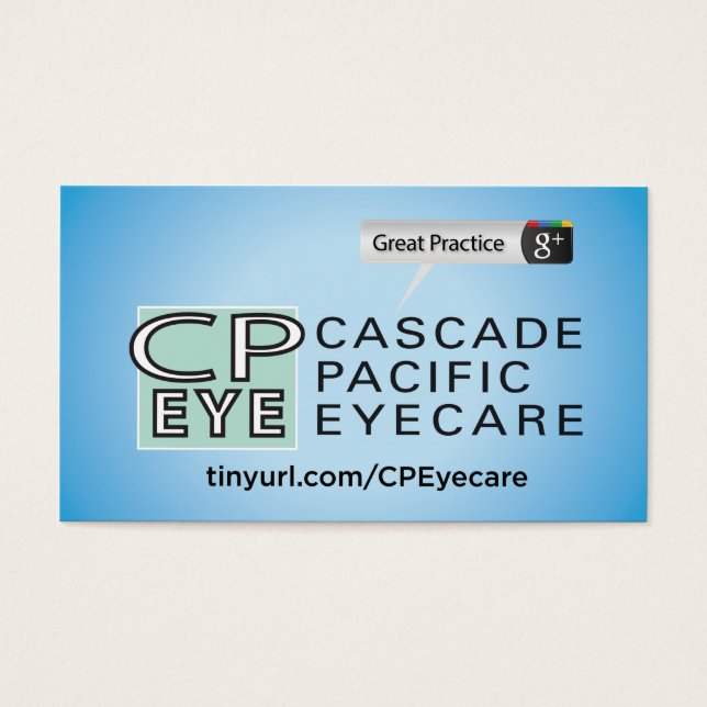 Cartes De Visite Eyecare Cascade Pacifique (Devant)