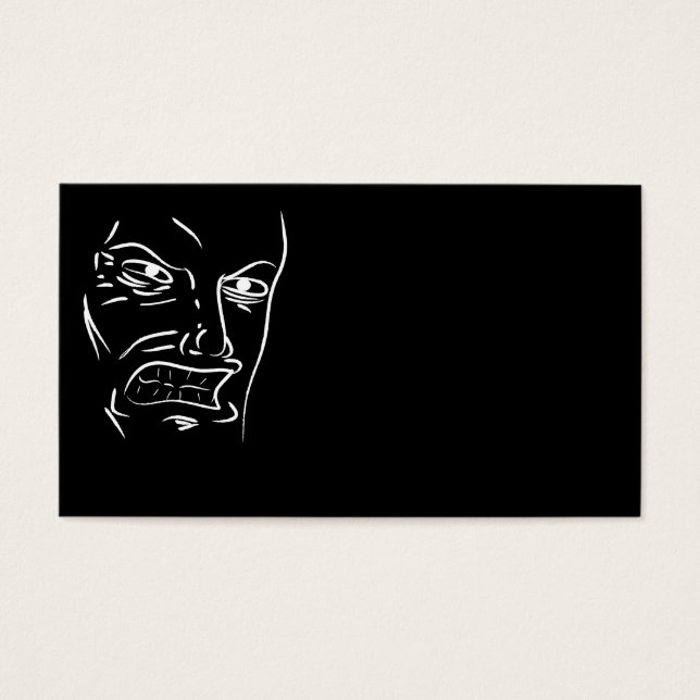 Cartes De Visite Face en colère (Devant)