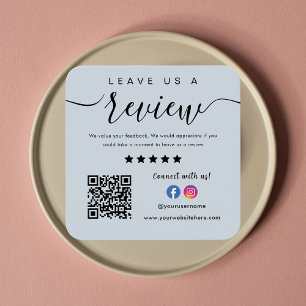 Cartes De Visite Facebook Instagram Logo Qr Code Laissez-Nous Un Av