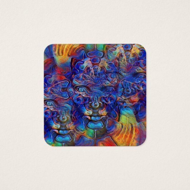 Cartes De Visite faces fractales Abstraites (Devant)