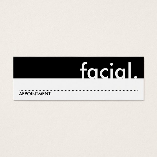 Cartes De Visite faciale. (Carte de rendez-vous) (Devant)