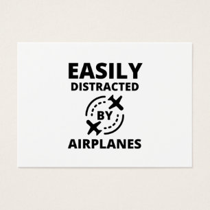 Cartes De Visite Facilement distrait par les avions amusant pilote