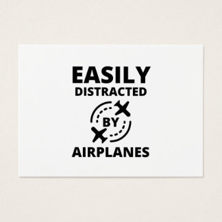 Cartes De Visite Facilement distrait par les avions amusant pilote 