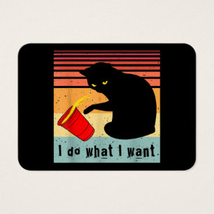 Cartes De Visite Faire Ce Que Je Veux Vintage Chat Rouge Coupe Drôl