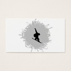 Cartes De Visite Faire du surf des neiges le style de griffonnage