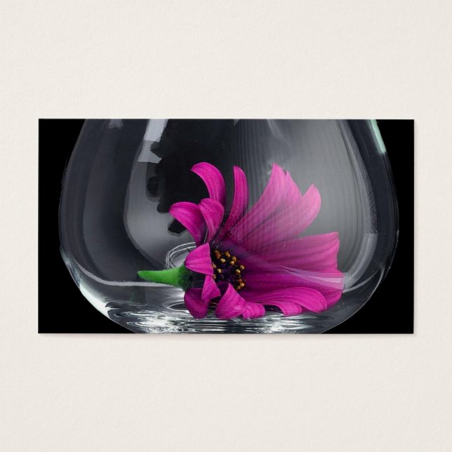 Cartes De Visite Faisée violette en verre (Devant)