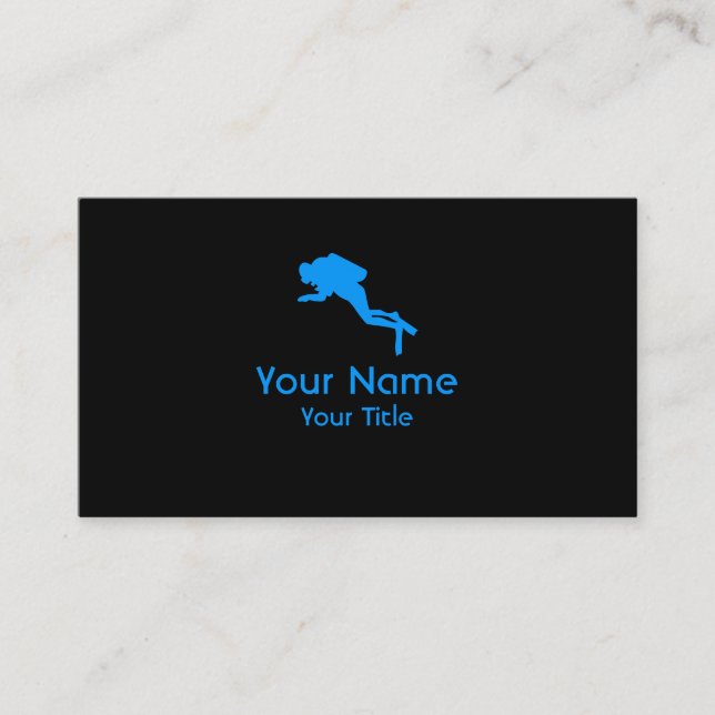 Cartes de visite faits sur commande bleus noirs de (Devant)