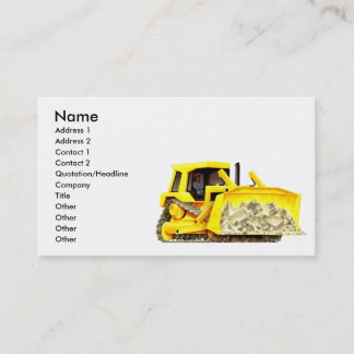 Cartes de visite faits sur commande de bouteur de