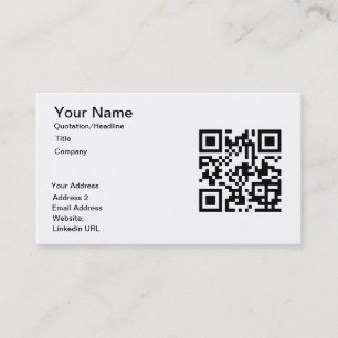 Cartes de visite faits sur commande de code de QR