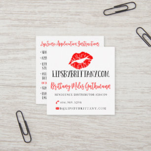 Cartes de visite faits sur commande de LipSense