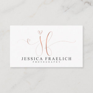 Cartes de visite faits sur commande pour Jessica