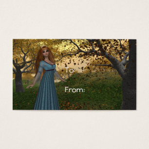 Cartes De Visite Fall Season Queen - Fantasy/Autumn Gift Tag