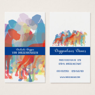 Cartes de visite Fancy Great Danes pour les person