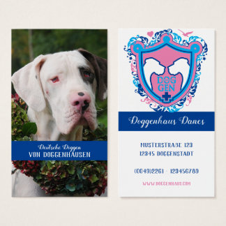 Cartes de visite Fancy Great Danes pour les person
