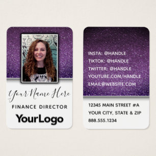 Cartes De Visite Fancy Parties scintillant Influencer Actrice Modèl