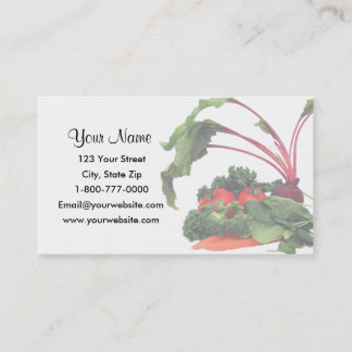Cartes de visite fanés de fruits et de légumes
