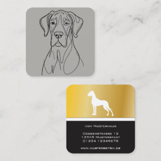 Cartes de visite fantaisie pour Grand Danois doré