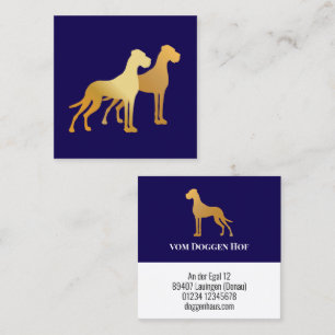 Cartes de visite fantaisie pour Grand Danois doré