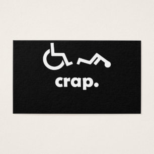 Cartes De Visite Fauteuil roulant drôle O grossier handicapé par
