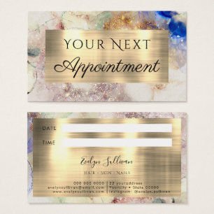 Cartes De Visite faux glitter watercolor and Gold Foil