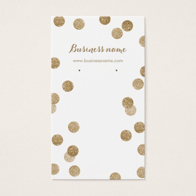 Cartes De Visite Faux Gold Parties scintillant Dots Arrière - plan  (Devant)