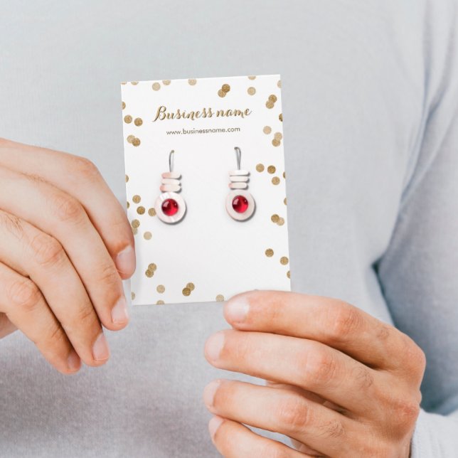 Cartes De Visite Faux Gold Parties scintillant Dots Arrière - plan  (Créateur téléchargé)