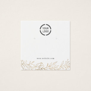 Cartes De Visite Faux or botanique personnalisé logo oreille