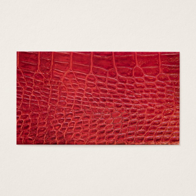 Cartes De Visite Faux rouge alligator cuir (Devant)