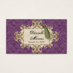 Cartes De Visite Favoriser les étiquettes cadeaux, Peacock Vintage<br><div class="desc">Ceci est une étiquette cadeau Favor élégant et sophistiqué. Cet ensemble de faire-part de mariage allie le meilleur du traditionnel et la fraîcheur du contemporain. Le mélange d'éléments d'art Vintage et d'aquarelle contemporaine peinte à la main par Audrey Jeanne Roberts donne une belle qualité intemporelle à cette invitation. Un paon...</div>