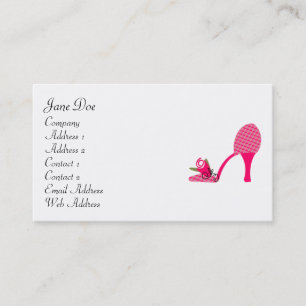 Cartes de visite féminins rose foncé