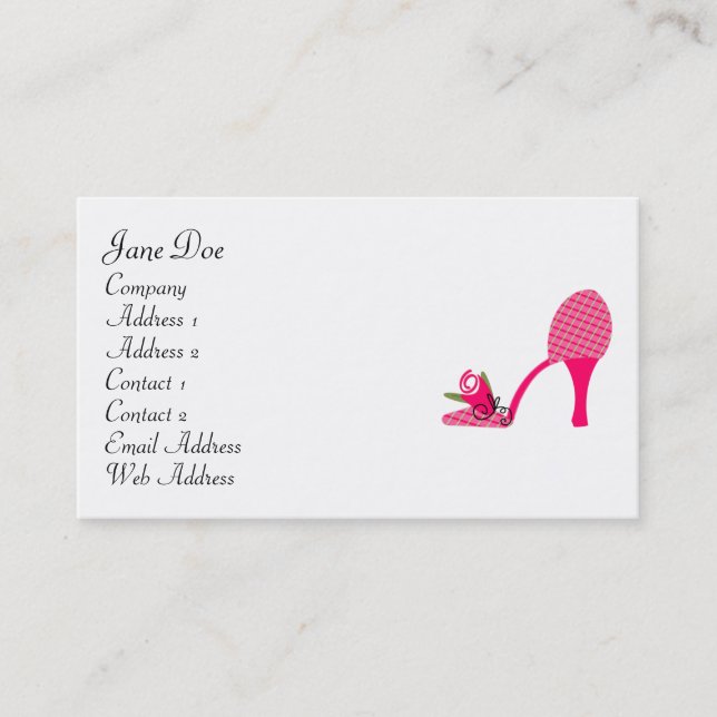 Cartes de visite féminins rose foncé (Devant)