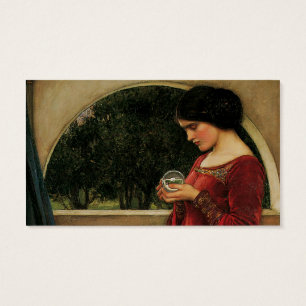 Cartes De Visite Femme à la boule de cristal, peinture de Waterhous