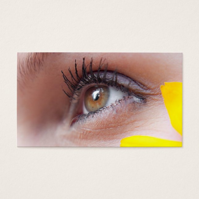 Cartes De Visite Femme à visage de fleurs (Devant)