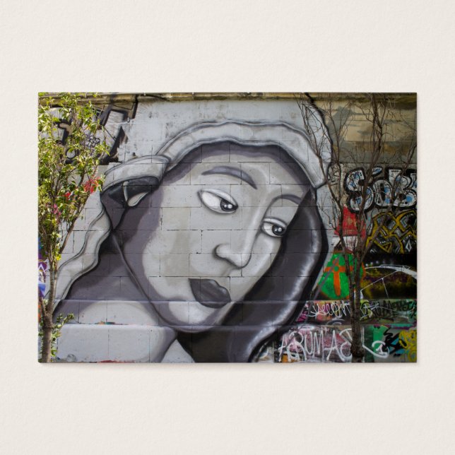Cartes De Visite Femme Avec Cou Gris (Devant)