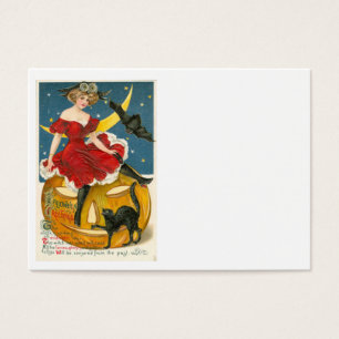 Cartes De Visite Femme Chouette Chauve Chauve Crescent Lune Jack O'