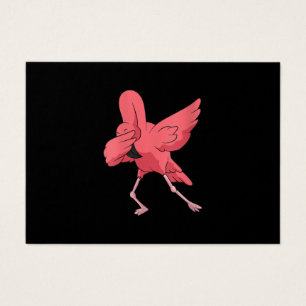 Cartes De Visite Femme Dabbing Flamant rose Oiseau mignon Flamant r