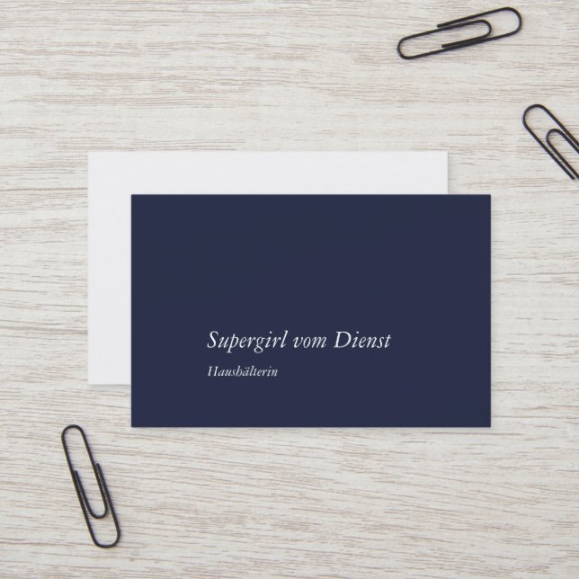 Cartes de visite femme de ménage (Devant/Arrière en situation)
