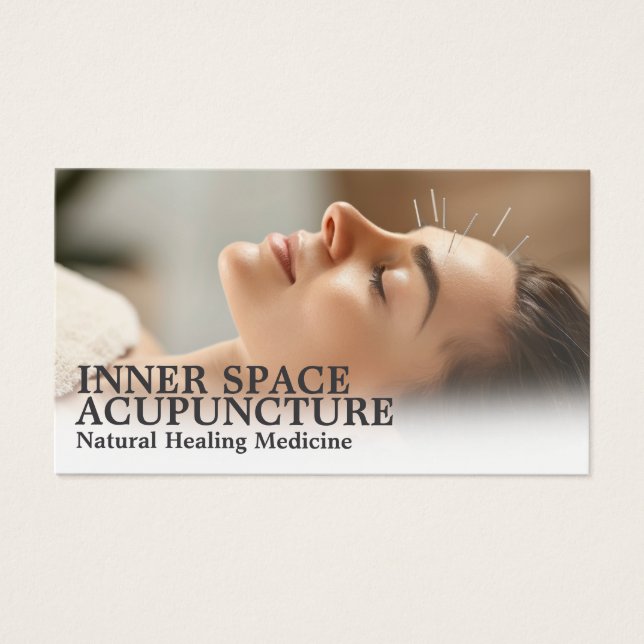 Cartes De Visite Femme se détendant en acupuncture  (Devant)