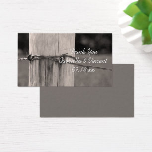 Cartes De Visite Fence rurale Post Pays Ranch Mariage Faveur Tags