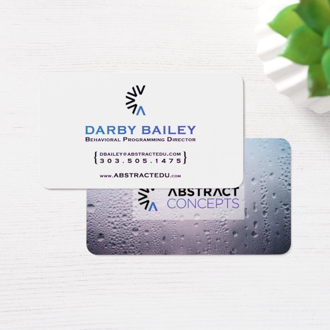 Cartes De Visite fenêtre d'eau concepts abstraits (Bureau)